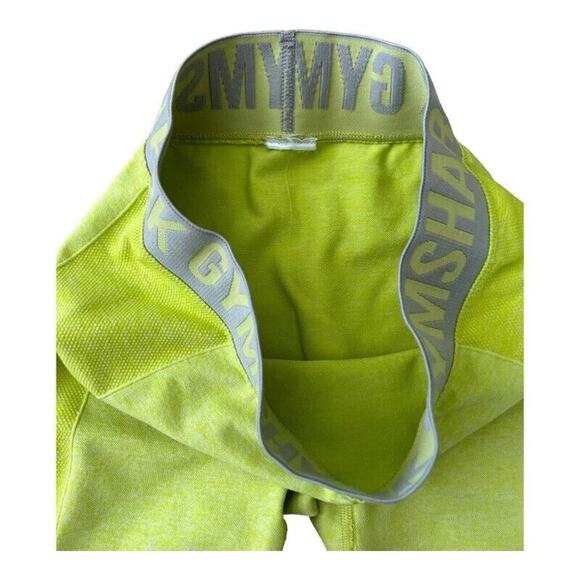 Gymshark Shorts Womens Sm Green Flex Tights Compression Gym Mid Rise Spellout - Picture 4 of 6